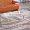 Living room RB-7310 Modern marble stoving varnish rectangular tempered glass coffee table with stainless steel tea table