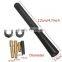 High Quality 4.72inch Universal Short Aluminum Auto Car Radio AM FM Carbon Fiber Antenna Replacement Screw Color Black