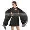 Hot Selling Style 2015 Fashionable Knitted Real Mink Fur Shawl with pockets