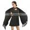 Hot Selling Style 2015 Fashionable Knitted Real Mink Fur Shawl With Pockets