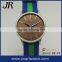 2016 new fashion nylon watch wood face watch custom logo Japan movement watch