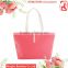 Colourful fashion designer leather hand bags, leather reusable shopping bag