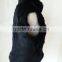 Fashion Women 2015 Fur Gilet/Rabbit Winter Fur Vest /black rabbit fur vest