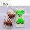 Soft electroplate TPU Material 3D Heart-shaped Mystery Quicksand Design Mobile phone case For apple iphone 6s 6 plus