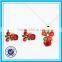 Cheap price crystal fashion jewelry set for ladies earrings necklace jewelry set