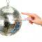 Silver wholesale christmas ornament glass ball 4 inch mirrorball