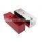 Gift usage embossed logo red cardboard paper wine glass storage box