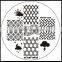 Factory price rectangle stainless steel nail arts custom nail art stamping plates for nail supplies