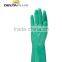Nitrile gloves finishing coated free of silicone cotton flock lining safety gloves