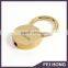Customized PS1 Plated Gold Key Chain Holder With Laser Logo/text for Gift