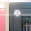 Middle 2 drawer cabinet up with glass door metal display file cabinet