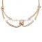 New style simple, sleek, elegant girls rose gold plated necklace