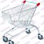 80L Round basket shopping trolley