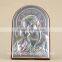 Greek & Russian Orthodox Wooden Icon. Mother God. Eleousa. Silver. Made in Italy