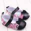 Cute baby girls christmas bownot flowers dress shoes wholesale red christmas toddler girl princess shoes