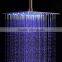 Hydro Power Rainfall Shower Head With Led Water Glow Generator