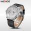 Man watches top 2016 stainless steel back water resistant genuine leather waterproof casual wrist watch