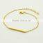 Newest Fashion Gold Plated 925 Sterling Silver Bar Bracelet