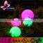 UV resistant PE plastic RGB color changing led solar christmas ball light