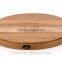 Natural Real Bamboo Wood Wireless Charging Pad Charger Transmitter portable QI wireless inductive charger for phone