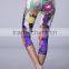 Colorful Printed Workout Fitness Bottom Sublimated Women Gym Capri Pants