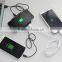 QI wireless mobile phone battery charger with two usb output