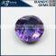6*8mm round shape double checkerboard cut color changing synthetic corundum stone