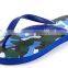 2015 summer men custom printed nude flip flop