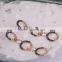 Circle Shape Long Earring Studs Metal Plated Fashion Gold Earring
