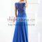 Elegant Sleeveless Sequined Embellish Royal Blue Factory Wholesale Evening Dress 2015