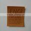 Washable leather jeans tags