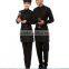 women's cotton polyester restaurant waitress long sleeve black work shirt uniform sets