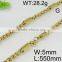 Fashion style gold plating body chain necklace