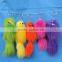 plastic dog animal shape faux fur toy keychain