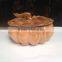 Pumpkin Shaped Pot With Lid, High Quality Wooden Pot From Vietnam