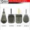 China wholesales various weights Coated Anti Roll Distance Carp Lead carp fishing weights