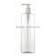Wholesale 250ml empty clear plastic pet liquid shampoo hair soap pump bottles for screen printing