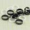 Cubic Glazed Zirconia Ceramic Ring Black Brushed 5mm