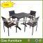 Outdoor dining set plastic wood table teak wood chair