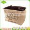 Wholesale China customized household decorative jute storage basket bag for toy sundries