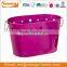 Customized bright purple galvanized steel christmas ice bucket