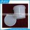 Empty 1Litre transparent and white plastic drum with screw top