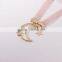 gold love letter moon star charms bracelet gold chain bracelet silk ribbon bracelet