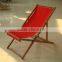 2016 wooden beach chair with canvas fabric for outdoor furniture