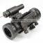Compact red green dot riflescope with red laser attached