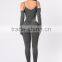 Black Latex xxxl sizes Catsuit Long Sleeve Cold Shoulder Skinny Leg Womens Cocktail Clubwear Evening Jumpsuits