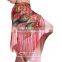 Cheaper price handmade printed hip scarf tribal two layer tassel black hip belt