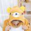 flannel cartoon adult animal jumpsuit animal pajamas jumpsuit bear wennie design