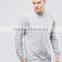 Custom Long Sleeve Crew Neck Without Hood Grey Men's 60% Cotton 40% Polyester Casual Plain Design Sweatshirt
