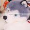 wholesale Christmas gift plush lying dog grey and white plush Siberian Husky for children gifts